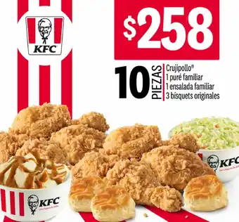 Crujipollo 1 Puré Familiar 1 Ensalada Familiar 3 Bísquets Originales 10 Piezas