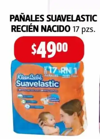 Farmacias Guadalajara Pañales Suavelastic Recien Nacido 17 pzs oferta