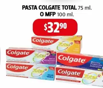 Farmacias Guadalajara Pasta Colgate Total 75ml o MFP 100 ml oferta