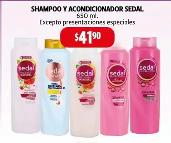 Farmacias Guadalajara Shampoo y Acondicionador Sedal 650 ml oferta
