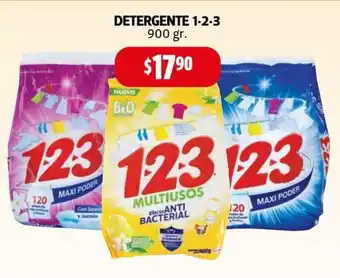 Farmacias Guadalajara Detergente 1-2-3 900 gr oferta