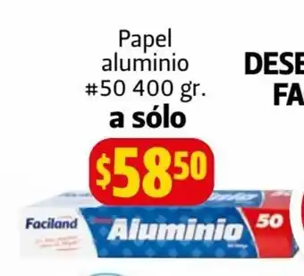 Farmacias Guadalajara Desechables Faciland papel aluminio #50 400 gr oferta