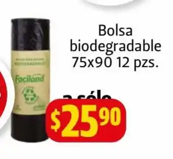 Farmacias Guadalajara Desechables Faciland Bolsa Biodegradable 75x90 12 pzs oferta