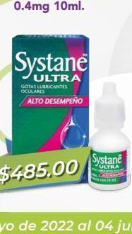 Systane ultra solución 0.4mg 10ml.