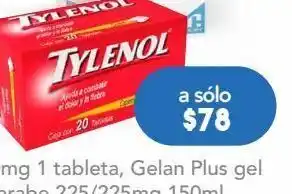 Farmacia San Pablo Tylenol 20 tableta frasco paracetamol 500 mg oferta