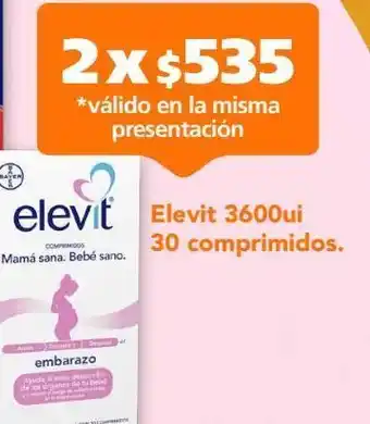 Farmacia San Pablo Elevit 30 comprimido caja vitamina a 3600 ui oferta