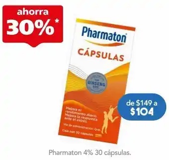 Farmacia San Pablo Pharmaton 30 cápsula frasco extracto de ginseng 4 % oferta