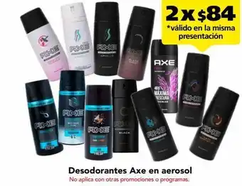 Desodorantes axe en aerosol