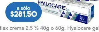 Farmacia San Pablo Hyalocare 10 g gel tubo hialuronato de sodio 2.5 % oferta