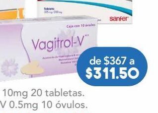 Farmacia San Pablo Vagitrol v 10 óvulo oferta