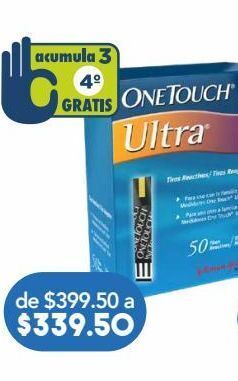 One touch tiras ultra 50 piezas