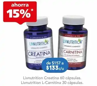 Farmacia San Pablo Livnutrition suplemento alimenticio de creatina monohidrato oferta