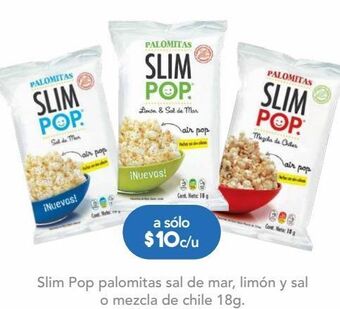 Farmacia San Pablo Slim pop limón y sal palomitas hechas con aire caliente oferta
