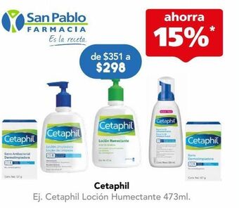 Farmacia San Pablo Cetaphil loción humectante para piel seca y sensible 473 ml oferta