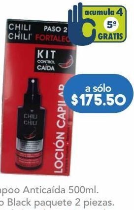 Farmacia San Pablo Chili & chili pack shampoo vitaminado + loción tratamiento capilar para cabello escaso oferta