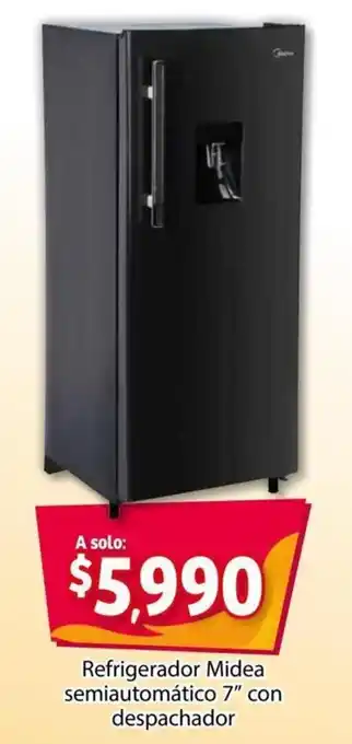 Soriana Express Refrigerador Midea semiautomático 7" con despachador oferta