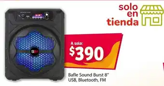 Bafle Sound Burst 8" USB, Bluetooth, FM