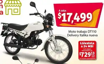 Soriana Express Moto trabajo DT110 Delivery Italika nueva oferta