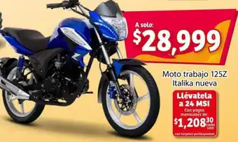 Soriana Express Moto trabajo 125Z Italika nueva oferta
