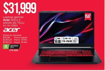 Office Depot Laptop gamer acer nitro 5 oferta