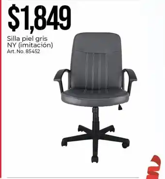 Silla piel gris ny (imitación)