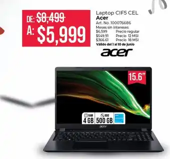 Office Depot Laptop cif5 cel acer oferta