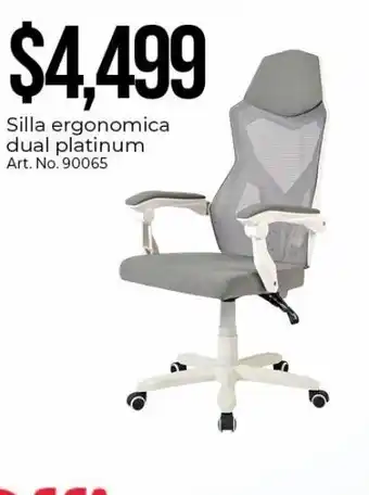 Office Depot Silla ergonomica dual platinum oferta