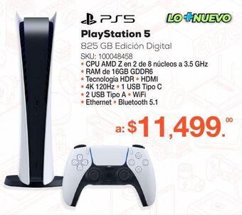 RadioShack Consola playstation 5 edición digital / 825 gb ssd / blanco oferta