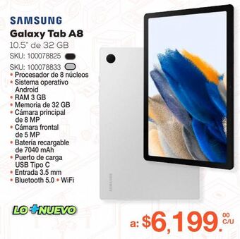 RadioShack Tablet samsung galaxy tab a8 / negro / 10.5 pulgadas oferta