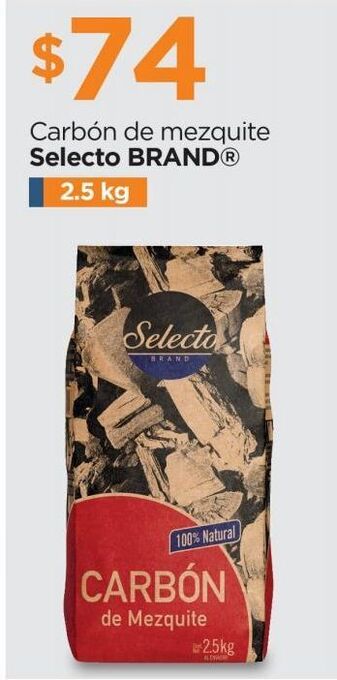 Chedraui Carbón selecto brand mezquite 2.5kg oferta