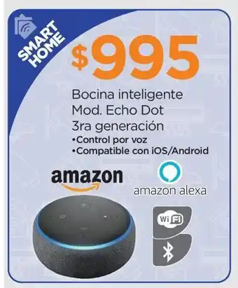 Echo dot amazon bocina inteligente negra