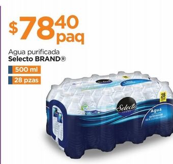 Chedraui Agua purificada selecto brand 500ml 28pzas oferta