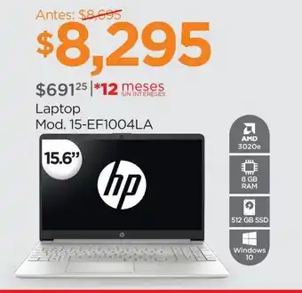 Chedraui Laptop hp 15-ef1004la amd 3020e 4gb ram 128gb ssd oferta