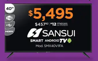 Chedraui Pantalla sansui 40 pulgadas android tv smx40v1fa oferta