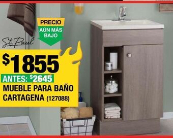 The Home Depot Mueble para baño cartagena 46.36 x 42.2 x 84.15 cm oferta