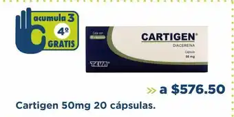 Farmacia San Pablo Cartigen 50mg c/20 cap oferta