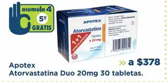 Apotex atorvastatina duo 20mg c/30tabs
