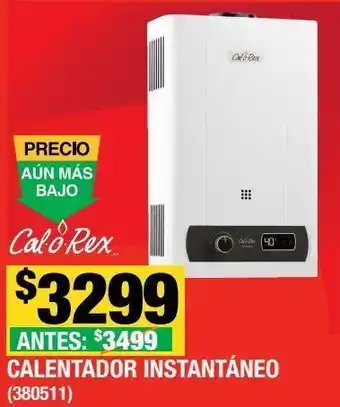 The Home Depot Calentador instantáneo calorex 1 servicio 7 l gas lp oferta