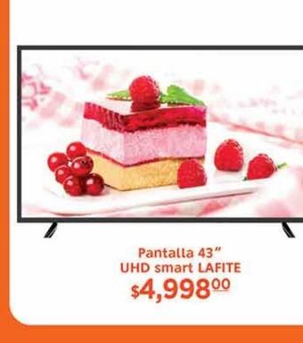 La Comer Pantalla 43" uhd smart lafite oferta