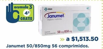 Farmacia San Pablo Janumet 50/850mg 56 comprimidos oferta