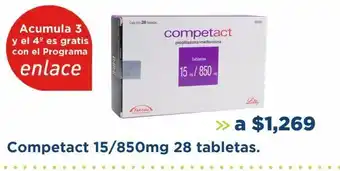 Farmacia San Pablo Competact 15/850mg c/28 tabs oferta