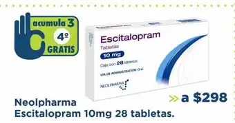 Farmacia San Pablo Neolpharma escitalopram 10mg c/28 tabs oferta