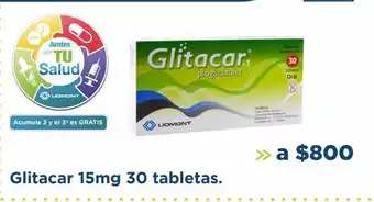 Farmacia San Pablo Glitacar 15mg c/30 tabs oferta