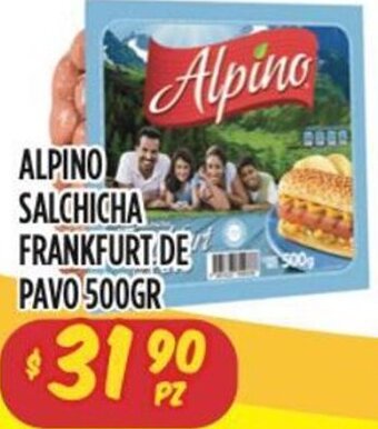 Alpino Salchicha Frankfurt de Pavo 500gr