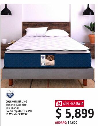 Sodimac Homecenter Colchon king kipling oferta