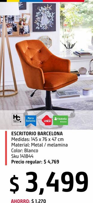 Sodimac Homecenter Escritorio barcelona blanco oferta