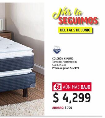 Sodimac Homecenter Colchón matrimonial kipling oferta