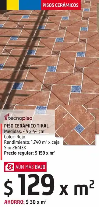 Sodimac Homecenter Pisos cerámicos tikal x m2 oferta