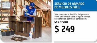 Sodimac Homecenter Servicio de armado de muebles fácil oferta