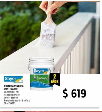 Sodimac Homecenter Base pintura vinílica contractor 19 l base blanca oferta